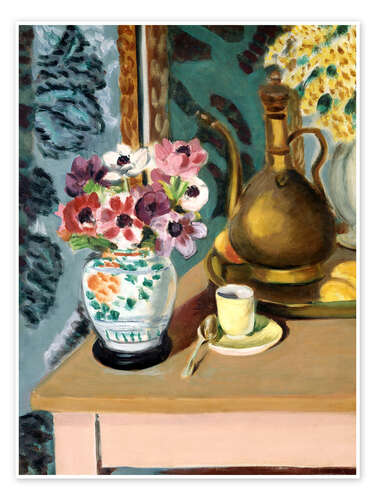 Poster Still Life, Flowers and a Cup, 1924