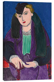 Leinwandbild Bildnis mit blauem Mantel, 1935 - Henri Matisse