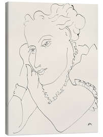 Leinwandbild Kopf einer Frau, Hände an der Wange, 1937 - Henri Matisse