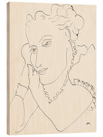 Wood print Head of a Woman, Hands on Cheek, 1937 - Henri Matisse