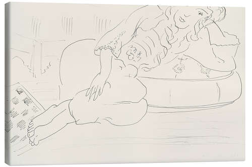 Leinwandbild Odalisken-Schachbrett, Kissen, 1928
