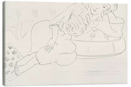 Leinwandbild Odalisken-Schachbrett, Kissen, 1928 - Henri Matisse