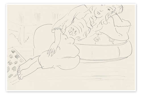 Poster Odalisque Chessboard, Pillow, 1928