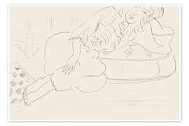Wall print Odalisque Chessboard, Pillow, 1928 - Henri Matisse