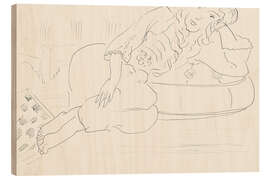 Wood print Odalisque Chessboard, Pillow, 1928 - Henri Matisse