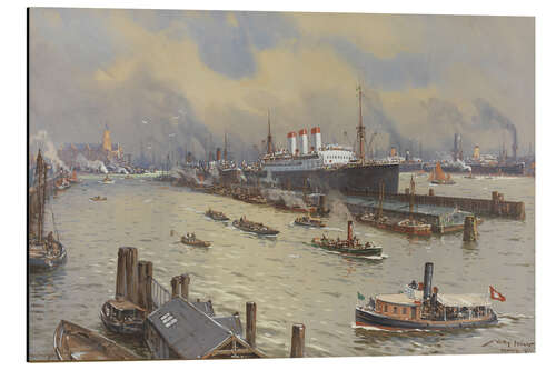 Aluminium print Hamburg harbor and the Kehrwiederspitze, 1929