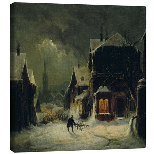 Stampa su tela Christmas spirit, 1843