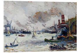 Akryylilasitaulu The Port of Rotterdam - Maximilian Luce, 1908