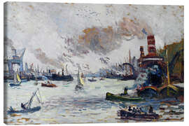 Leinwandbild Der Hafen von Rotterdam - Maximilian Luce, 1908