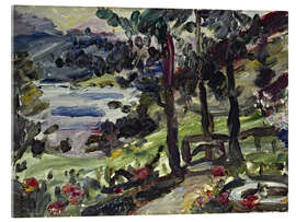 Tableau en verre acrylique Garden in Urfeld am Walchensee, 1923 - Lovis Corinth