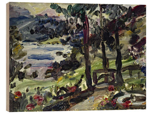 Cuadro de madera Garden in Urfeld am Walchensee, 1923