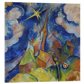 Cuadro de metacrilato Church with Sun, 1923 - Walter Ophey