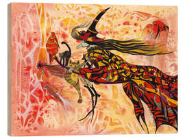 Holzbild Hexenritt, 2007 - Annette Bartusch-Goger