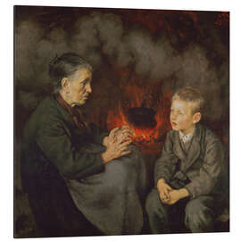 Obraz na aluminium Grandmother tells fairy tales - Hans Thoma