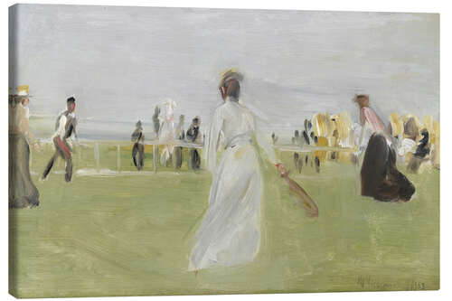 Canvas print Tennis players by the sea (Scheveningen), 1903