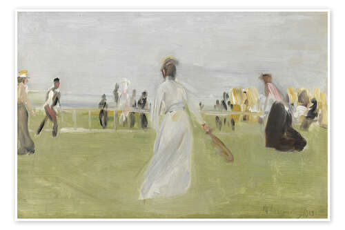 Poster Tennis players by the sea (Scheveningen), 1903