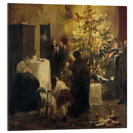 Tableau en verre acrylique Christmas party in the Kirchendorffer-Leibl family - Fritz Schider