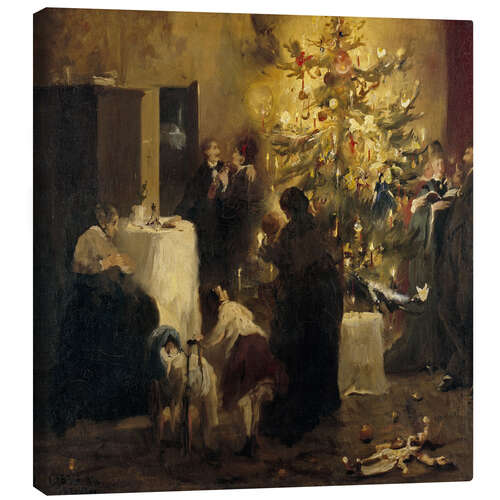 Canvas print Christmas party in the Kirchendorffer-Leibl family - Fritz Schider
