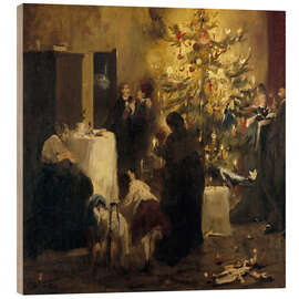 Tableau en bois Christmas party in the Kirchendorffer-Leibl family - Fritz Schider