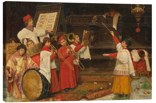 Stampa su tela After Mass - Ricardo Villegas Cordero, 1886