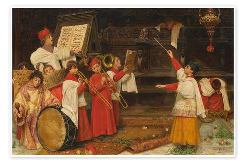 Poster After Mass - Ricardo Villegas Cordero, 1886