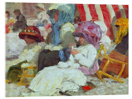 Tableau en verre acrylique Ladies on the Norman Beach - Hans H. Christiansen