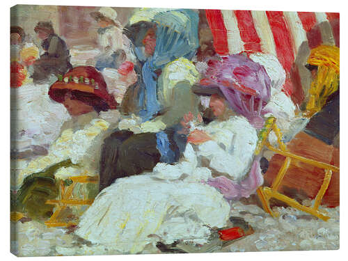 Canvas print Ladies on the Norman Beach - Hans H. Christiansen