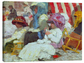 Canvas print Ladies on the Norman Beach - Hans H. Christiansen