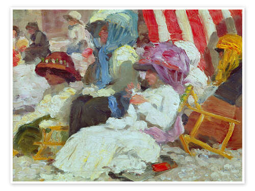 Poster Ladies on the Norman Beach - Hans H. Christiansen