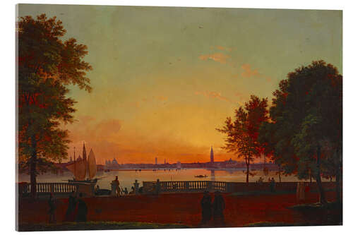 Acrylic print View of Venice from the Giardini Pubblici, 1850