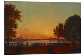 Obraz na aluminium View of Venice from the Giardini Pubblici, 1850 - Friedrich Nerly