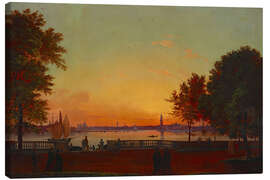 Quadro em tela View of Venice from the Giardini Pubblici, 1850 - Friedrich Nerly