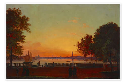 Poster View of Venice from the Giardini Pubblici, 1850