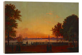 Wood print View of Venice from the Giardini Pubblici, 1850 - Friedrich Nerly