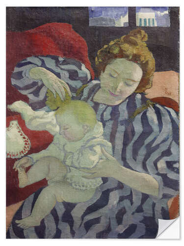 Vinilo para la pared A mother washing her child - Maurice Denis, 1895