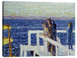 Lienzo Beach promenade with girls - Pierre Bonnard