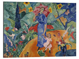 Stampa su alluminio In the Garden - Heinrich Nauen, 1913