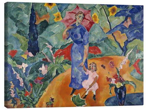 Lærredsbillede In the Garden - Heinrich Nauen, 1913