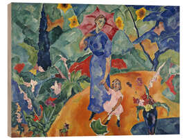 Cuadro de madera In the Garden - Heinrich Nauen, 1913