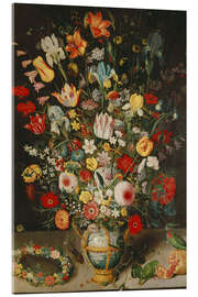 Obraz na szkle akrylowym Vase with Flowers - Peter Binoit, around 1620