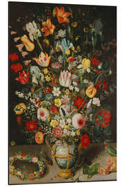 Tableau en aluminium Vase with Flowers - Peter Binoit, around 1620