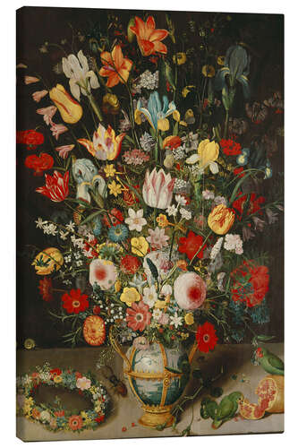 Leinwandbild Vase mit Blumen - Peter Binoit, um 1620