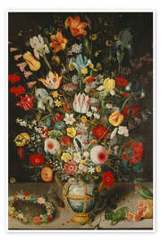 Poster Vase mit Blumen - Peter Binoit, um 1620
