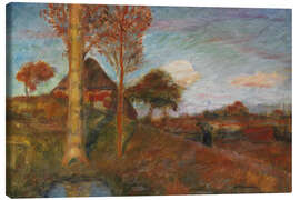 Leinwandbild Herbstliche Abendsonne im Moor, 1928 - Otto Modersohn
