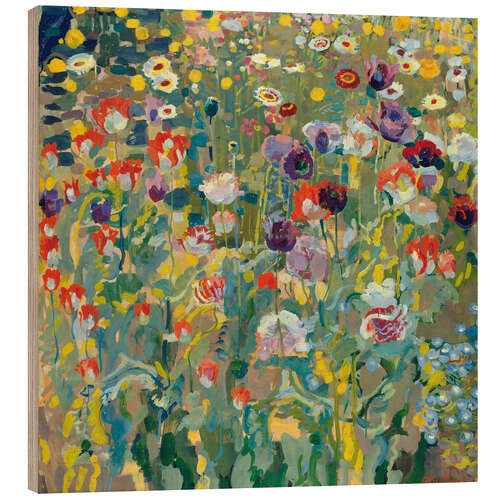 Trätavla Poppy field - Erich Kuithan, 1912