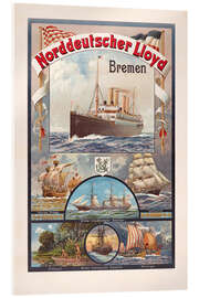 Akrylbillede Norddeutscher Lloyd Bremen, 1892 - Vintage Travel Collection