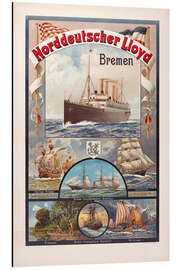 Aluminium print Norddeutscher Lloyd Bremen, 1892 - Vintage Travel Collection