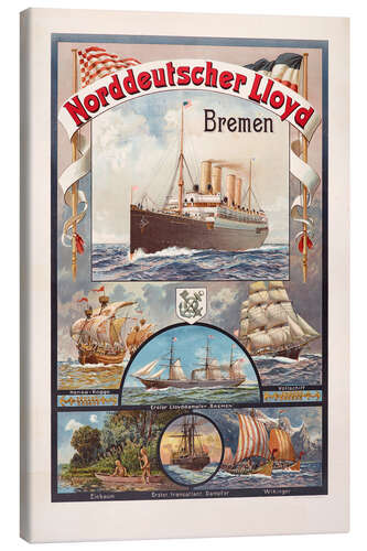 Canvas-taulu Norddeutscher Lloyd Bremen, 1892