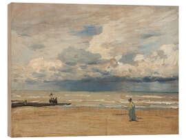 Wood print Seashore - Eugène Dücker
