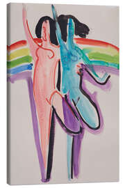 Stampa su tela Draft for the painting "Farbentanz", 1930 - Ernst Ludwig Kirchner